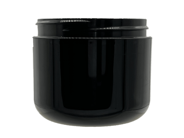 0.5 oz 48-400 Black PP Double Wall Round Base Jar