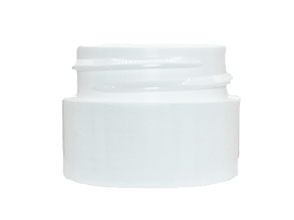 0.5 oz 48-400 White PP Double Wall Straight Base Jar