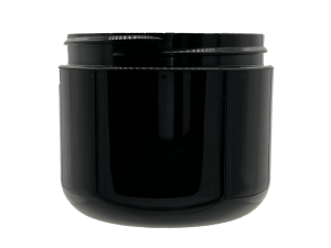 1 oz 53-400 Black PP Double Wall Round Base Jar