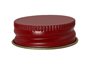100-400 Metal Red Continuous Thread Cap Foam Liner