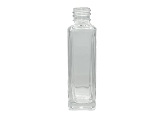100 cc 18-415 Clear Glass Square Bottle