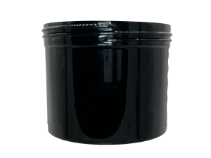 16 oz 100-400 Black PP Single Wall Jar