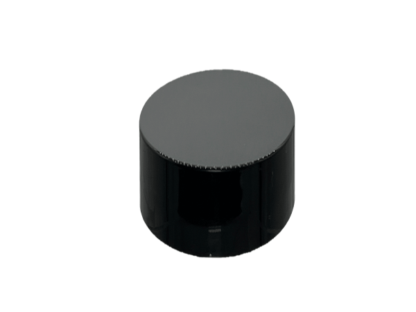 18-410 Smooth Black Continuous Thread Cap Unlined