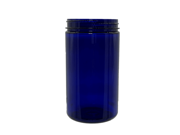 19 oz 89-400 Blue PET Single Wall Jar