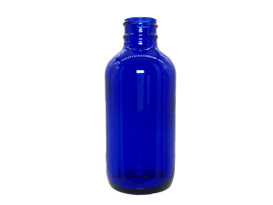 2 oz 20-400 Blue Glass Boston Round