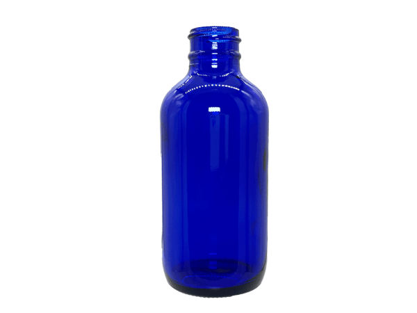 2 oz 20-400 Blue Glass Boston Round