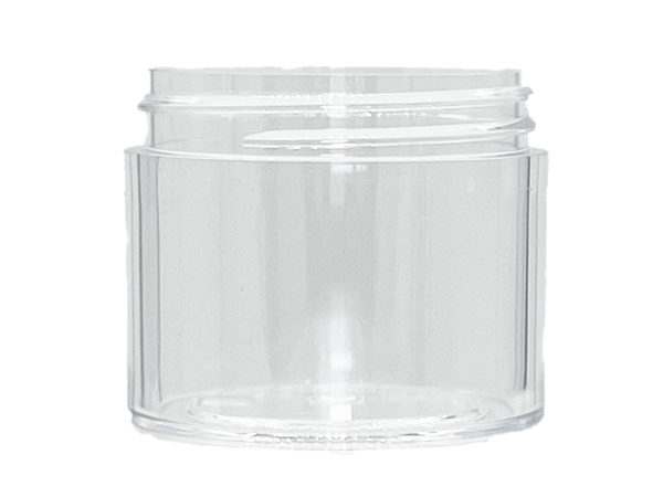 2 oz 43-400 Clear PS Thick Wall Jar