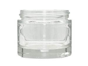 2 oz 48-400 Clear Glass Straight Sided Jar