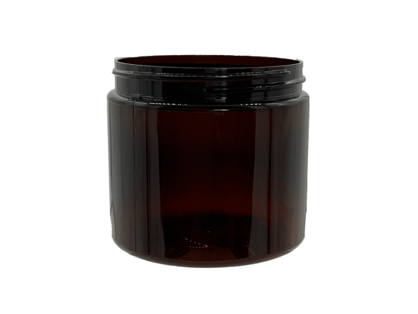 2 oz 58-400 Amber PET Single Wall Jar