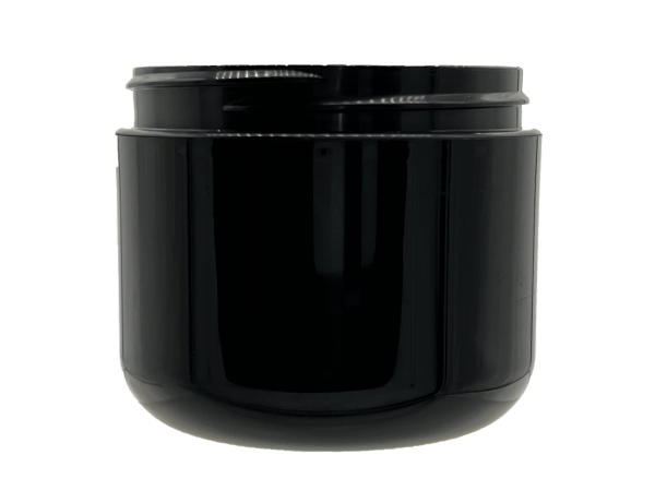 2 oz 58-400 Black PP Double Wall Round Base Jar