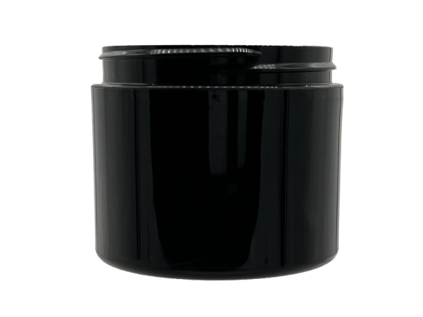 2 oz 58-400 Black PP Double Wall Straight Base Jar