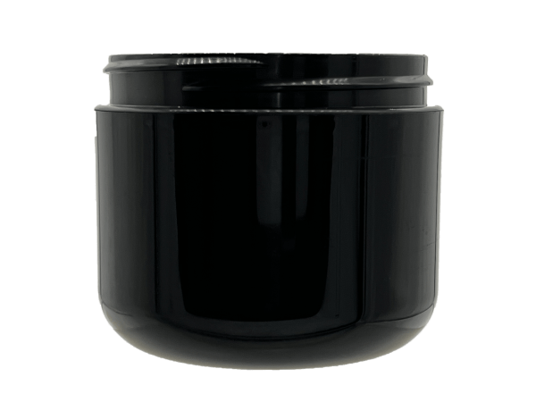 2 oz 70-400 Black PP Double Wall Round Base Jar