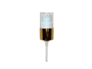 20-410 Metal Overshell Shiny Gold Cosmetic Treatment Pump