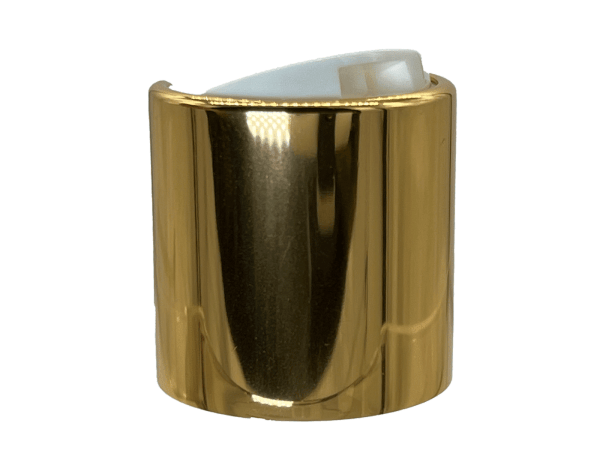 20-410 Metal Overshell Shiny Gold Disc Cap Unlined