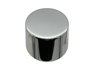 20-410 Metal Overshell Shiny Silver Continuous Thread Cap Pressure Sensitive (PS) Liner