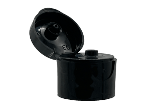 20-410 Smooth Black Flip Top Cap Heat Induction Seal (HS) Liner