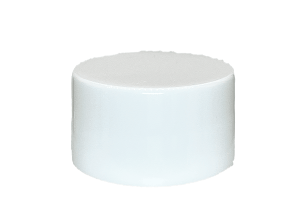 20-410 Smooth White Continuous Thread Cap Unlined