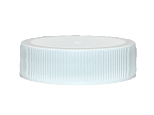 24-400 Ribbed White Continuous Thread Cap Unlined
