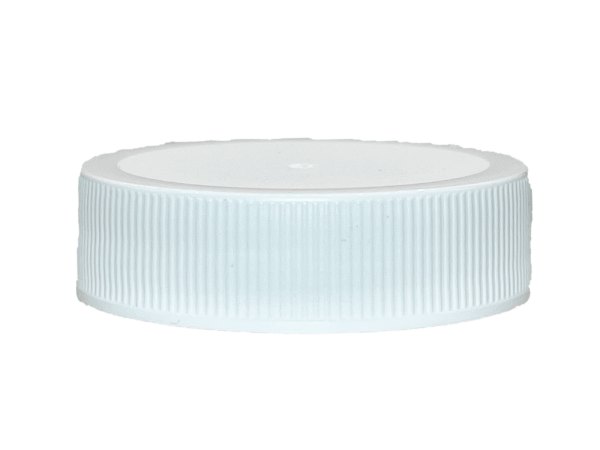 24-400 Ribbed White Continuous Thread Cap Unlined