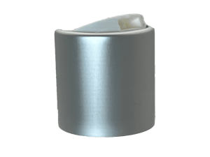 24-410 Metal Overshell Matte Silver Disc Cap Unlined