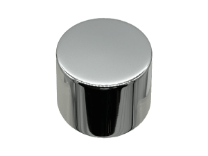24-410 Metal Overshell Shiny Silver Continuous Thread Cap Foam Liner