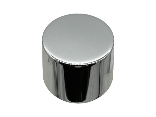 24-410 Metal Overshell Shiny Silver Continuous Thread Cap Foam Liner