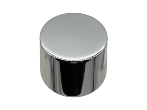 24-410 Metal Overshell Shiny Silver Continuous Thread Cap Pressure Sensitive (PS) Liner