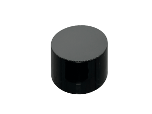 24-410 Smooth Black Continuous Thread Cap Unlined