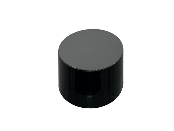 28-410 Smooth Black Continuous Thread Cap Unlined
