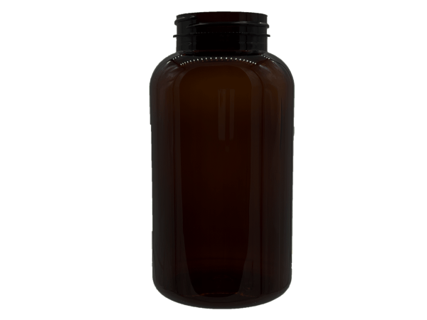 300 cc 45-400 Dark Amber PET Packer Bottle