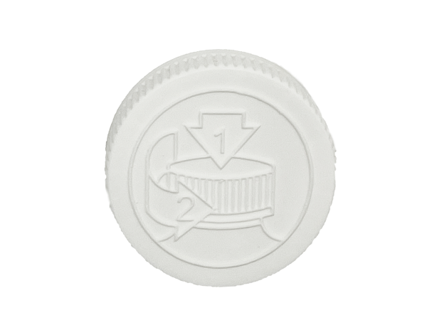 33-400 Pictorial White Child Resistant Cap Heat Induction Seal (HS) Liner