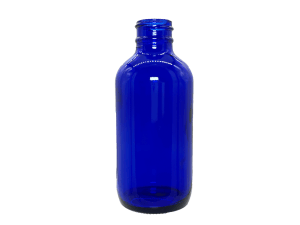 4 oz 22-400 Blue Glass Boston Round
