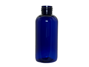 4 oz 24-410 Blue PET Boston Round