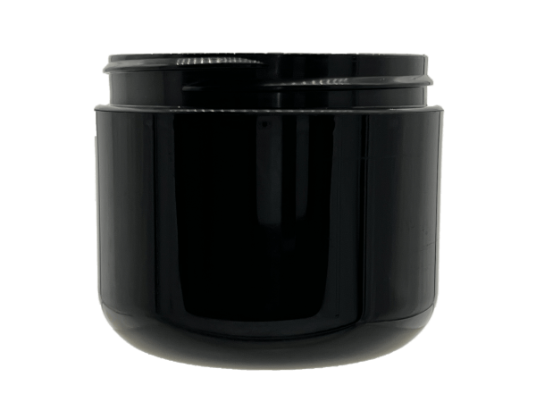 4 oz 89-400 Black PP Double Wall Round Base Jar