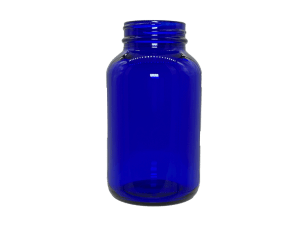 400 cc 45-400 Blue Glass Packer Bottle