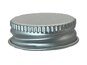 45-400 Metal Silver Continuous Thread Cap Foam Liner