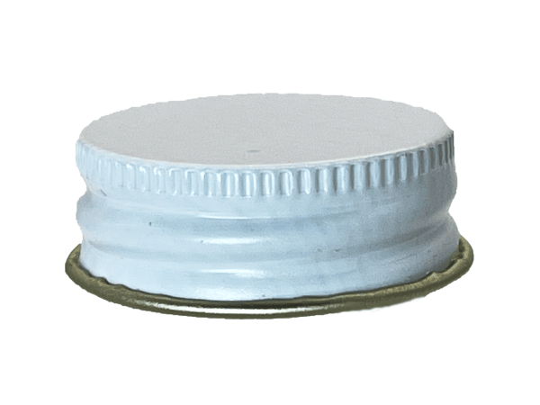 53-400 Metal White Continuous Thread Cap Pressure Sensitive (PS) Liner