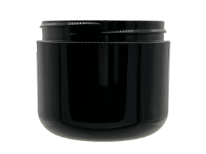 6 oz 70-400 Black PP Double Wall Round Base Jar