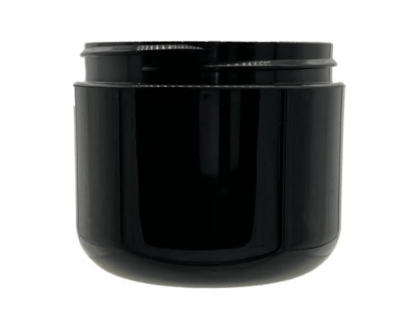 6 oz 70-400 Black PP Double Wall Round Base Jar