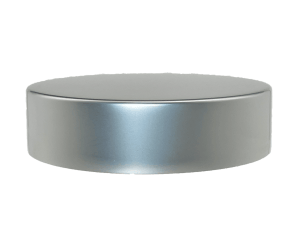 63-400 Metal Overshell Matte Silver Continuous Thread Cap Foam Liner