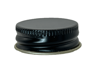 70-400 Metal Black Continuous Thread Cap Pressure Sensitive (PS) Liner