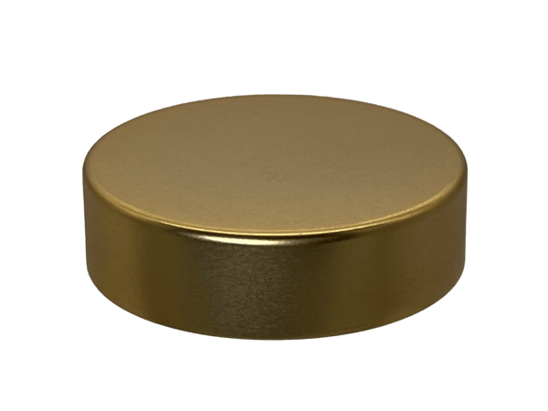 70-400 Metal Overshell Matte Gold Continuous Thread Cap Pressure Sensitive (PS) Liner