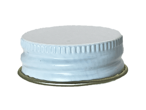 70-400 Metal White Continuous Thread Cap Pressure Sensitive (PS) Liner