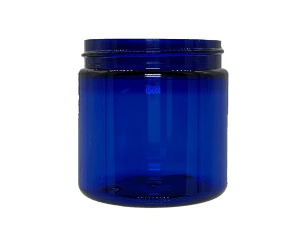 8 oz 100-400 Blue PET Single Wall Jar