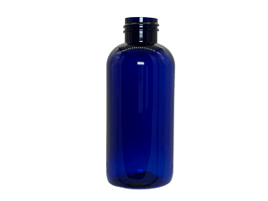 8 oz 24-410 Blue PET Boston Round
