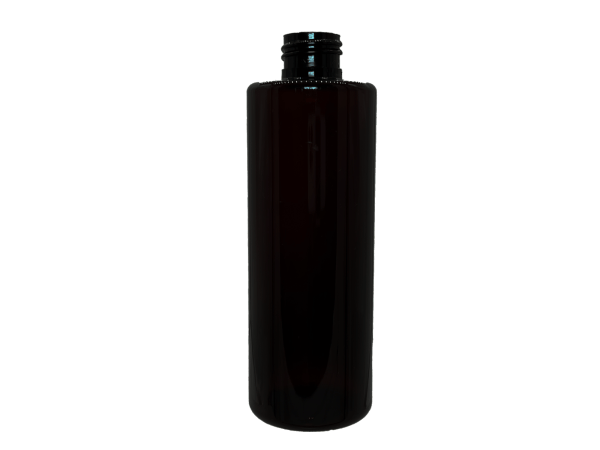 8 oz 24-410 Dark Amber PET Cylinder Round