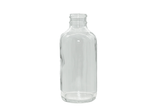 8 oz 28-400 Clear Glass Boston Round
