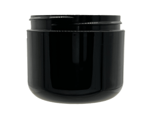 8 oz 89-400 Black PP Double Wall Round Base Jar