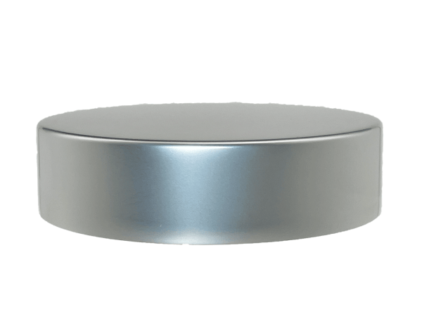 89-400 Metal Overshell Matte Silver Continuous Thread Cap Pressure Sensitive (PS) Liner